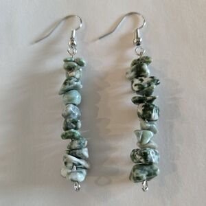 Hand Crafted Qinghai Jade Earrings
